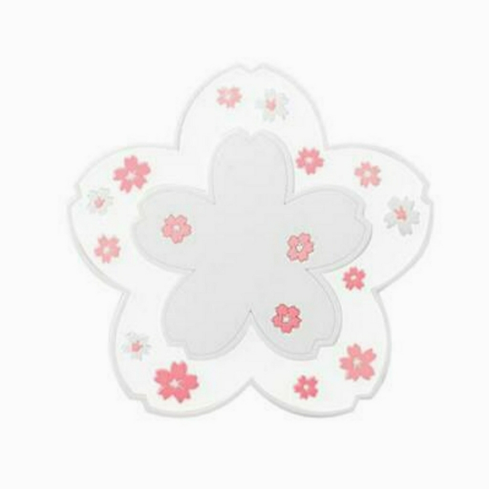 White sakura flower coaster
